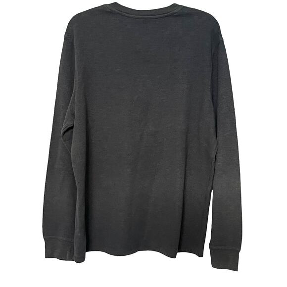 FADED GLORY LONG SLEEVE THERMAL PULL-OVER POLO TOP, WOMENS, XL(46-48)-DARK GREY - Picture 4 of 11